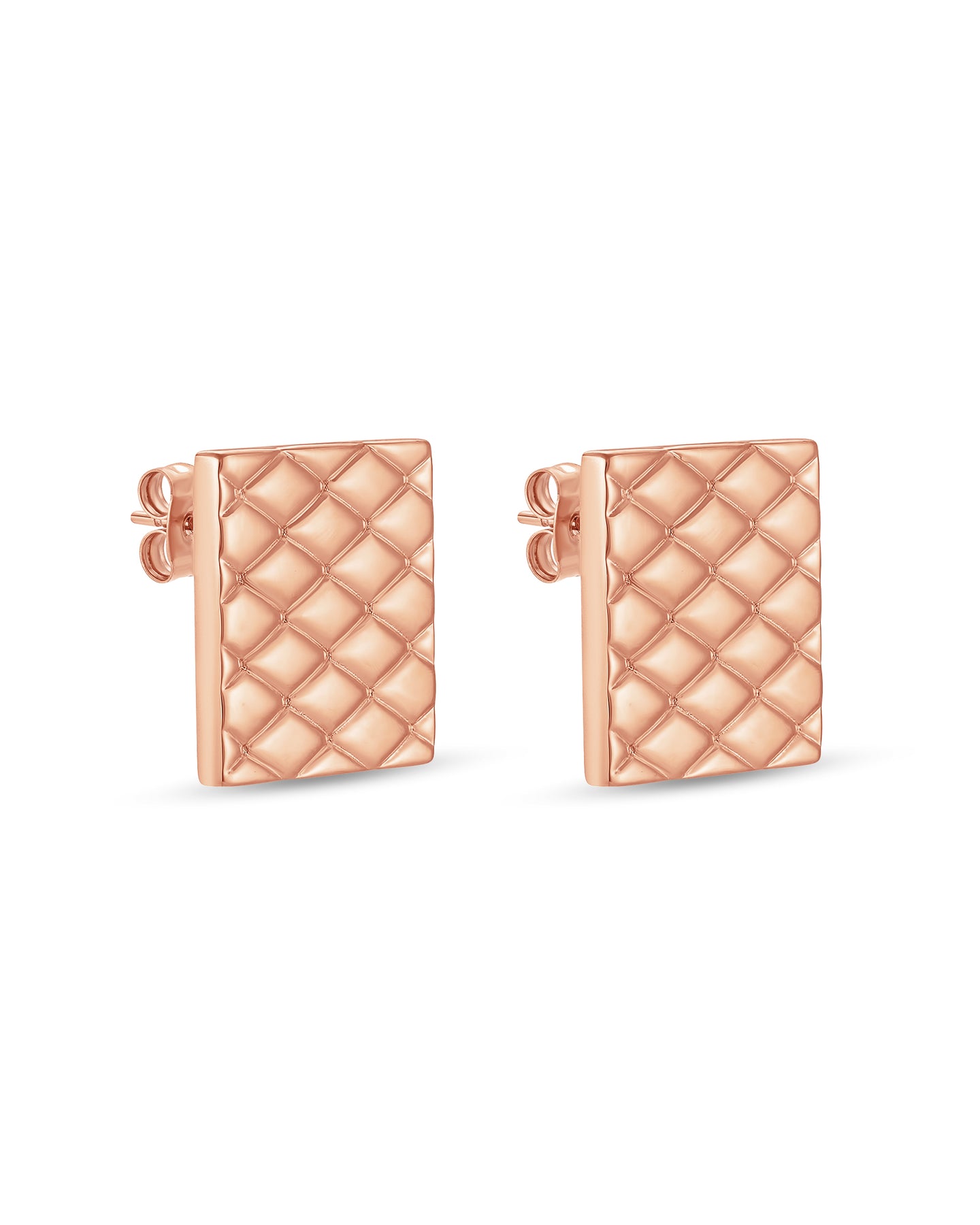 Signature (S) Earrings - Rose Gold